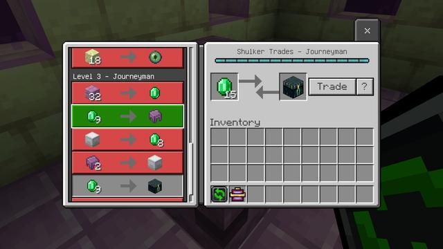 Screenshot of the Minecraft Bedrock Marketplace product Mob Trades created by Cubed Creations.