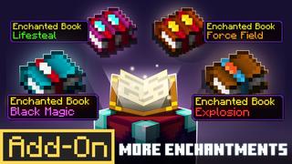 Thumbnail of the Minecraft Bedrock Marketplace product More Enchantments Add-On created by Cubed Creations.