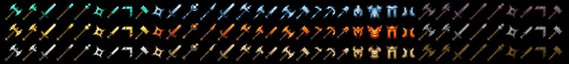 Panorama of the Minecraft Bedrock Marketplace product More Weapons created by Cubed Creations.