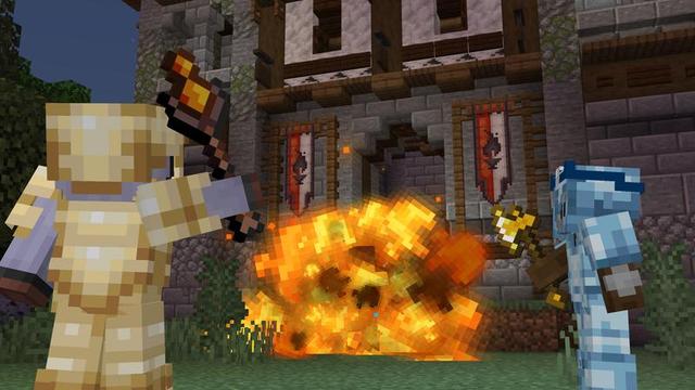 Screenshot of the Minecraft Bedrock Marketplace product More Weapons created by Cubed Creations.