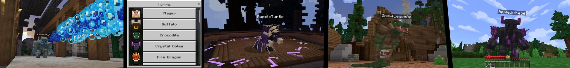 Panorama of the Minecraft Bedrock Marketplace product Morph Into Monster created by Cubed Creations.