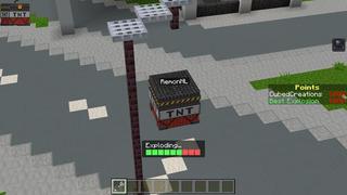 Screenshot of the Minecraft Bedrock Marketplace product Morph Into TNT created by Cubed Creations.