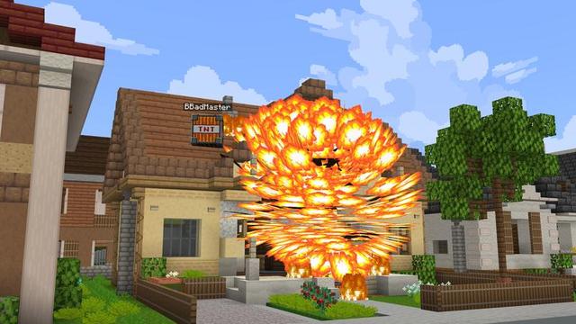 Screenshot of the Minecraft Bedrock Marketplace product Morph Into TNT created by Cubed Creations.