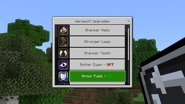 Screenshot of the Minecraft Bedrock Marketplace product Morph Into Werewolves created by Cubed Creations.