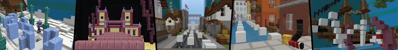 Panorama of the Minecraft Bedrock Marketplace product Moving Blocks Parkour created by Cubed Creations.