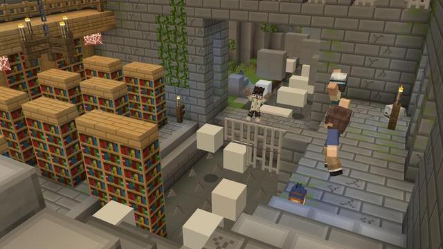 Screenshot of the Minecraft Bedrock Marketplace product Moving Blocks Parkour created by Cubed Creations.