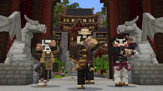 Screenshot of the Minecraft Bedrock Marketplace product Ninja Weapons created by Cubed Creations.