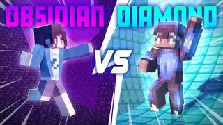 Thumbnail of the Minecraft Bedrock Marketplace product Obsidian VS Diamond created by Cubed Creations.