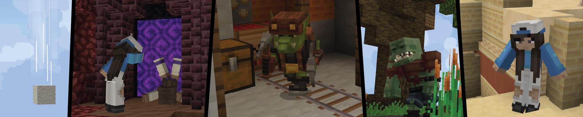 Panorama of the Minecraft Bedrock Marketplace product One Block: Falling Blocks created by Cubed Creations.