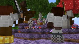 Screenshot of the Minecraft Bedrock Marketplace product One Block: Falling Blocks created by Cubed Creations.