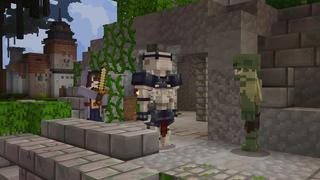 Screenshot of the Minecraft Bedrock Marketplace product One Block: Falling Blocks created by Cubed Creations.