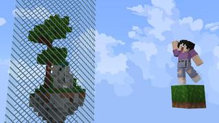 Screenshot of the Minecraft Bedrock Marketplace product One Block: Raining Mobs created by Cubed Creations.