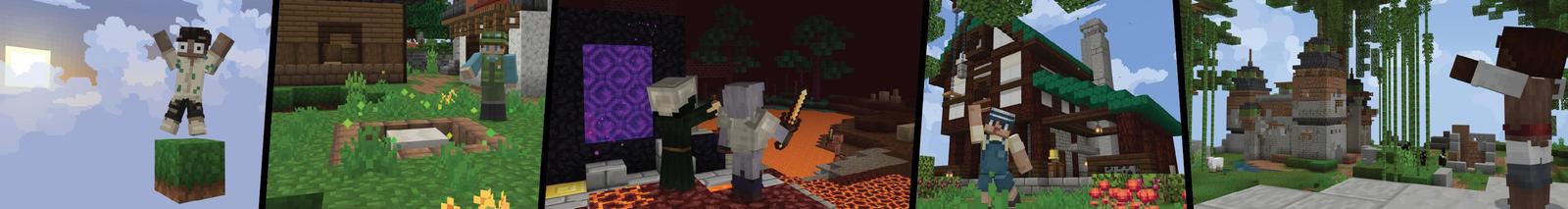Panorama of the Minecraft Bedrock Marketplace product One Block created by Cubed Creations.