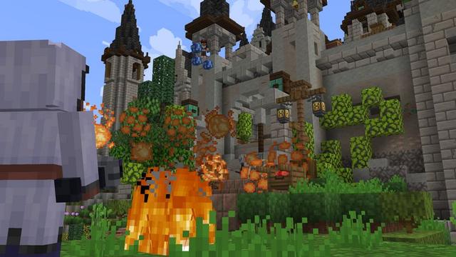 Screenshot of the Minecraft Bedrock Marketplace product Overpowered Wands created by Cubed Creations.