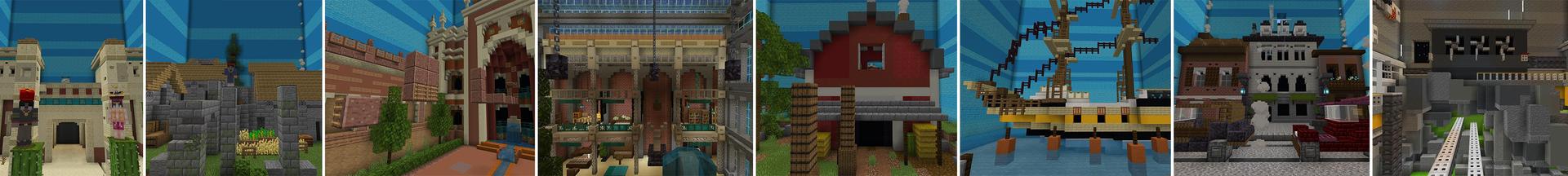 Panorama of the Minecraft Bedrock Marketplace product Parkour Through Time created by Cubed Creations.