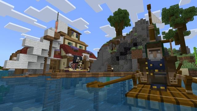 Screenshot of the Minecraft Bedrock Marketplace product Raft Survival Add-On created by Cubed Creations.