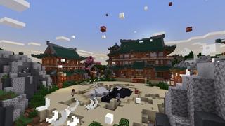 Screenshot of the Minecraft Bedrock Marketplace product Random Rain created by Cubed Creations.