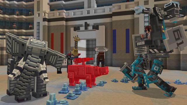 Screenshot of the Minecraft Bedrock Marketplace product Robot Battle Arena created by Cubed Creations.