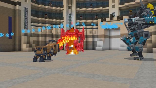 Screenshot of the Minecraft Bedrock Marketplace product Robot Battle Arena created by Cubed Creations.