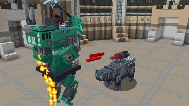 Screenshot of the Minecraft Bedrock Marketplace product Robot Battle Arena created by Cubed Creations.