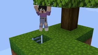 Screenshot of the Minecraft Bedrock Marketplace product Secret Skyblock Bunker created by Cubed Creations.