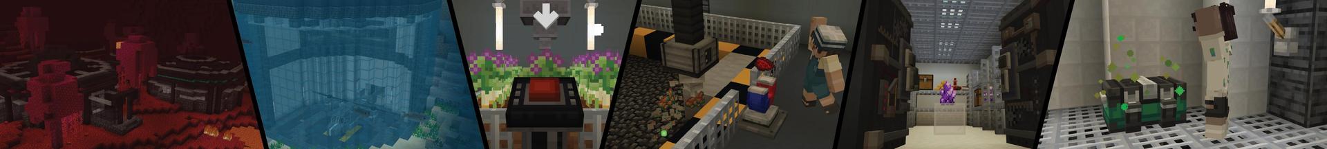 Panorama of the Minecraft Bedrock Marketplace product Security Bunker created by Cubed Creations.