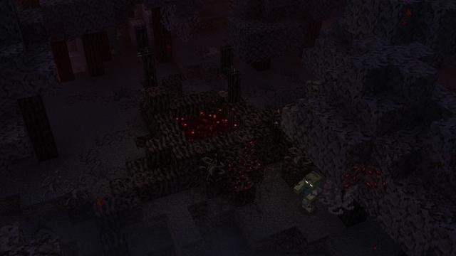 Screenshot of the Minecraft Bedrock Marketplace product Shadow Dimension Add-On created by Cubed Creations.