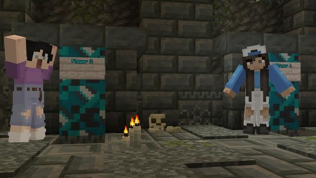 Screenshot of the Minecraft Bedrock Marketplace product Shared Inventory created by Cubed Creations.