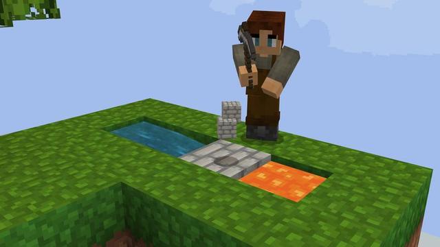 Screenshot of the Minecraft Bedrock Marketplace product Skyblock Custom Hearts created by Cubed Creations.