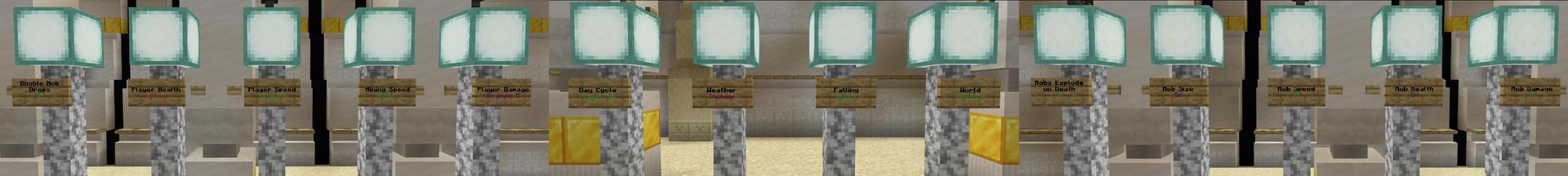 Panorama of the Minecraft Bedrock Marketplace product Skyblock Difficulty Settings created by Cubed Creations.