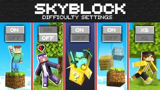 Thumbnail of the Minecraft Bedrock Marketplace product Definições de dificuldade do Skyblock created by Cubed Creations.