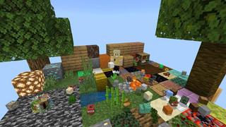 Screenshot of the Minecraft Bedrock Marketplace product Skyblock Drops created by Cubed Creations.