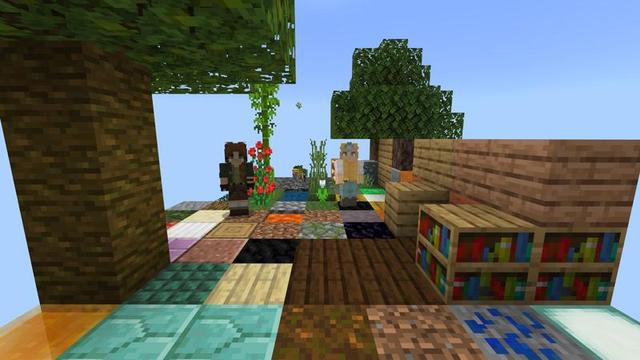 Screenshot of the Minecraft Bedrock Marketplace product Skyblock Drops created by Cubed Creations.