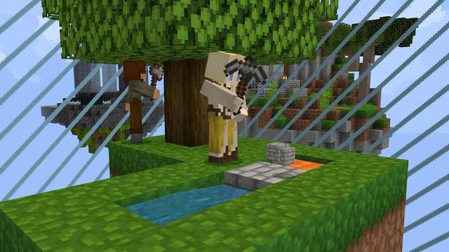 Screenshot of the Minecraft Bedrock Marketplace product Skyblock Expanding Border created by Cubed Creations.