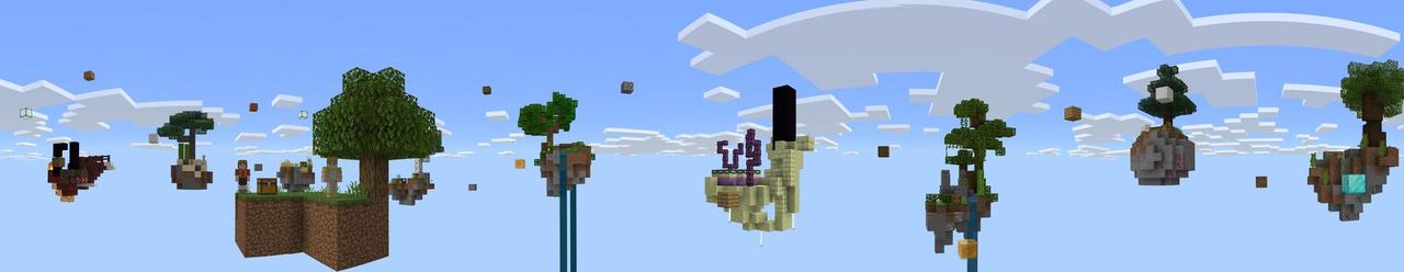 Panorama of the Minecraft Bedrock Marketplace product Skyblock Falling Blocks created by Cubed Creations.