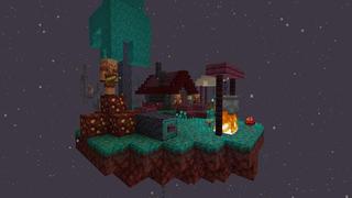 Screenshot of the Minecraft Bedrock Marketplace product Skyblock Nether created by Cubed Creations.