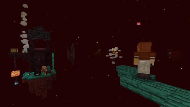 Screenshot of the Minecraft Bedrock Marketplace product Skyblock Nether created by Cubed Creations.