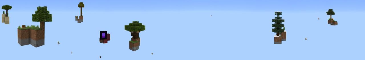 Panorama of the Minecraft Bedrock Marketplace product Skyblock: Raining Mobs created by Cubed Creations.