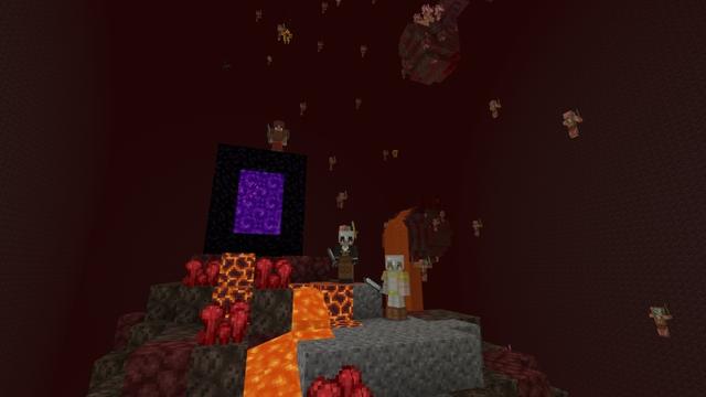 Screenshot of the Minecraft Bedrock Marketplace product Skyblock: Raining Mobs created by Cubed Creations.