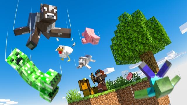 Thumbnail of the Minecraft Bedrock Marketplace product Skyblock: Raining Mobs created by Cubed Creations.