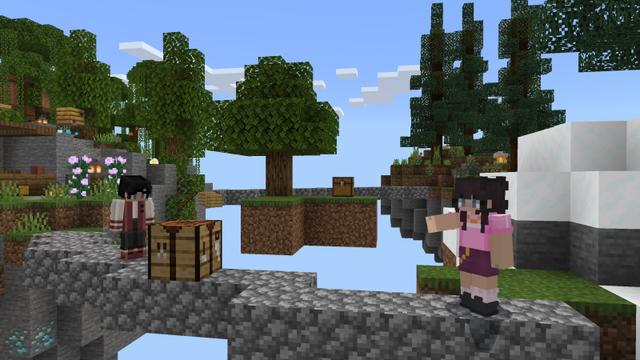 Screenshot of the Minecraft Bedrock Marketplace product Skyblock Time Challenge created by Cubed Creations.