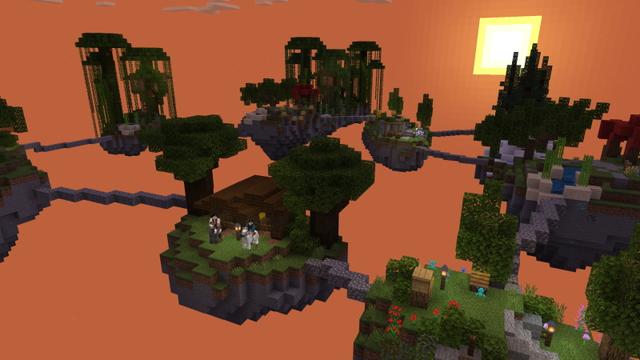 Screenshot of the Minecraft Bedrock Marketplace product Skyblock Time Challenge created by Cubed Creations.