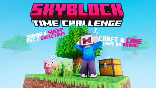 Thumbnail of the Minecraft Bedrock Marketplace product Skyblock Time Challenge created by Cubed Creations.