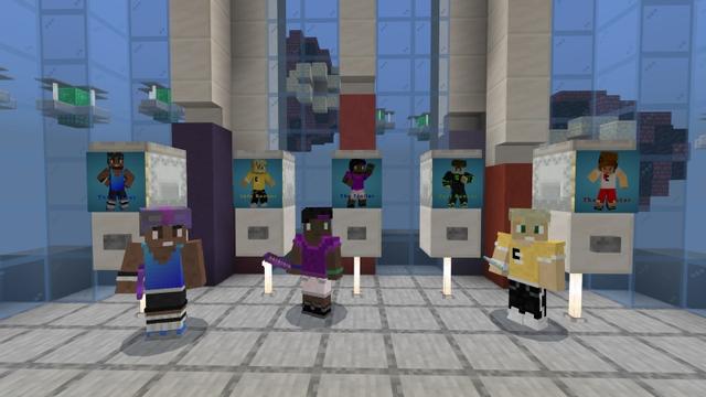 Screenshot of the Minecraft Bedrock Marketplace product Skycity: PvP Parkour Race created by Cubed Creations.