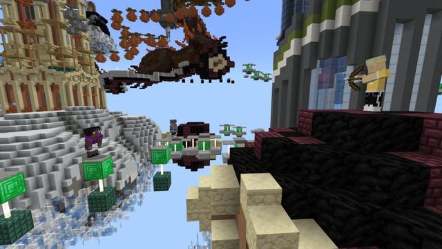 Screenshot of the Minecraft Bedrock Marketplace product Skycity: PvP Parkour Race created by Cubed Creations.