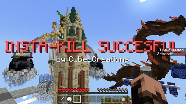 Screenshot of the Minecraft Bedrock Marketplace product Skycity: PvP Parkour Race created by Cubed Creations.