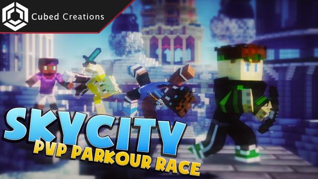 Thumbnail of the Minecraft Bedrock Marketplace product Skycity: PvP Parkour Race created by Cubed Creations.