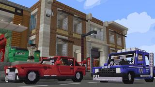 Screenshot of the Minecraft Bedrock Marketplace product Super Cars created by Cubed Creations.