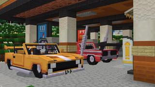 Screenshot of the Minecraft Bedrock Marketplace product Super Cars created by Cubed Creations.