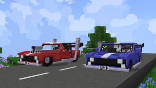 Screenshot of the Minecraft Bedrock Marketplace product Super Cars created by Cubed Creations.